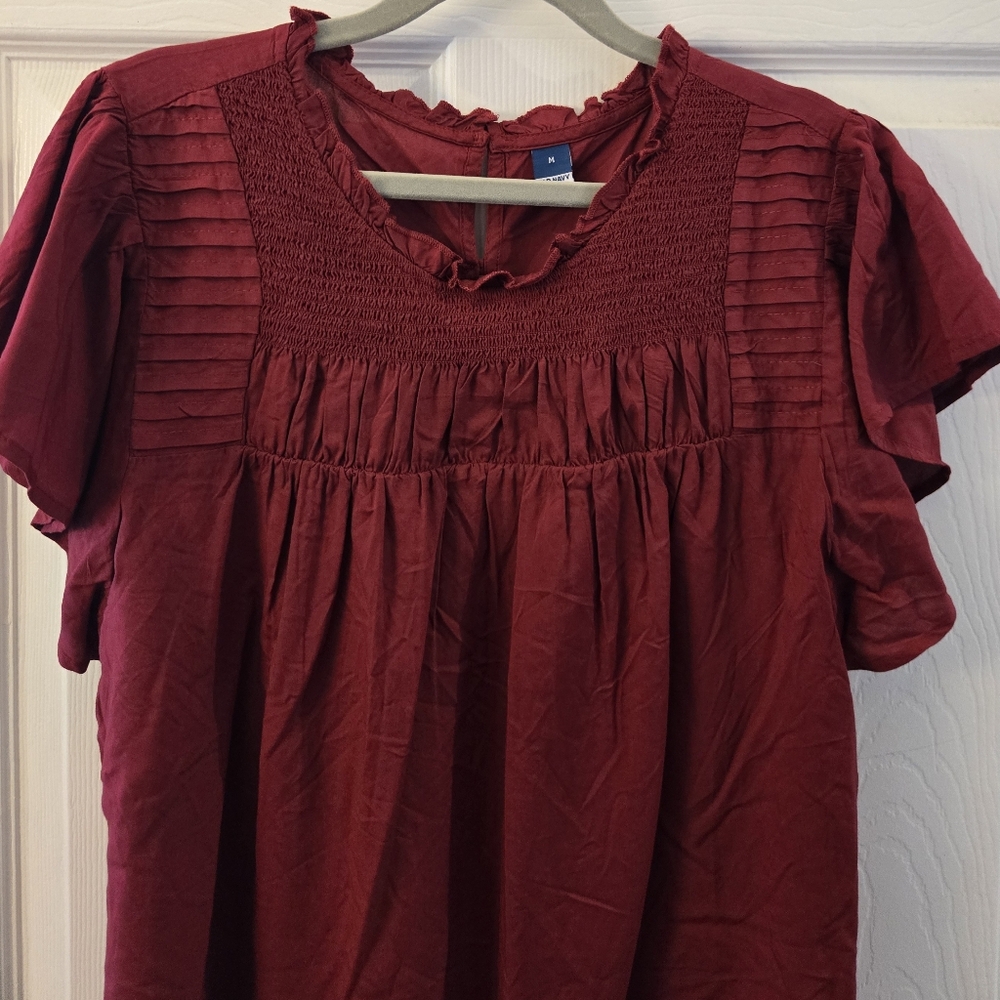 Women's Burgundy Top - Picture 2 of 6